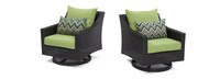Deco™ 5 Piece Sunbrella® Outdoor Motion Club & Ottoman Set - Ginkgo Green