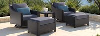 Deco™ 5 Piece Outdoor Motion Club & Ottoman Set - Olefin Gray