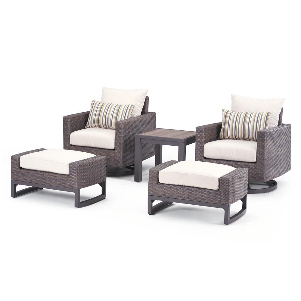 Milea™ 5 Piece Sunbrella® Outdoor Club Seating Set - Natural Beige
