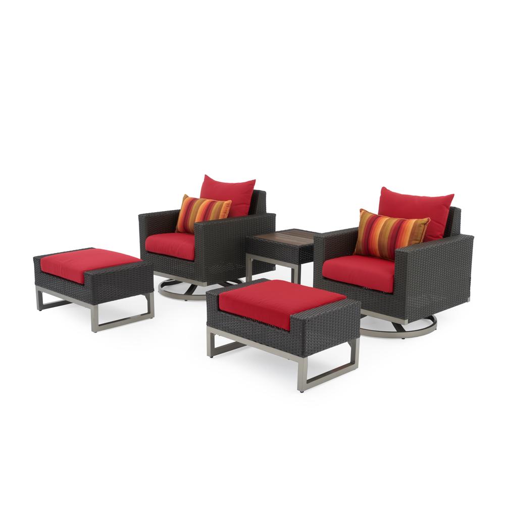 Milo™ Espresso 5 Piece Motion Club Set - Sunset Red