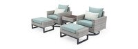 Milo™ Gray 5 Piece Motion Club Set - Spa Blue