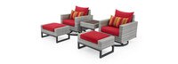 Milo™ Gray 5 Piece Motion Club Set - Sunset Red