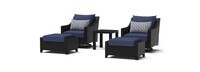 Deco™ 5 Piece Sunbrella® Outdoor Motion Club & Ottoman Set - Navy Blue