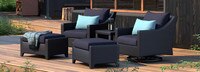 Deco™ 5 Piece Sunbrella® Outdoor Motion Club & Ottoman Set - Tikka Orange