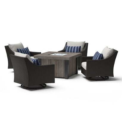Deco™ 5 Piece Motion Fire Chat Set - Centered Ink