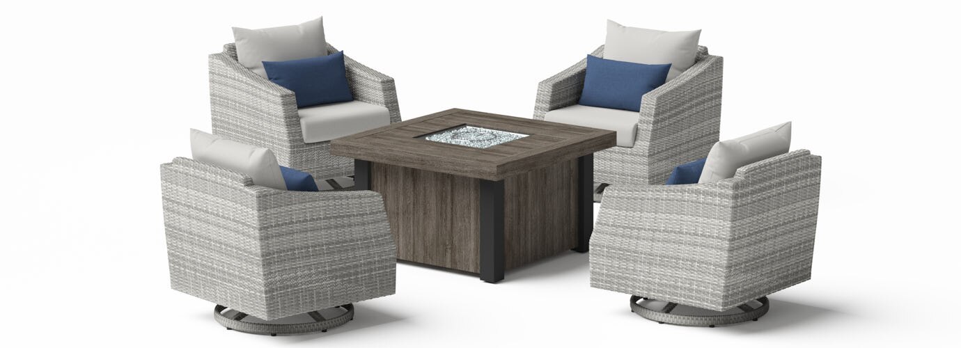 RST Brands Cannes Outdoor Motion Fire Chat Set - Thumbnail 3