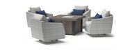 Cannes™ 5 Piece Motion Fire Chat Set - Bliss Ink