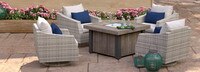 Cannes™ 5 Piece Motion Fire Chat Set - Bliss Ink