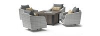 Cannes™ 5 Piece Motion Fire Chat Set - Charcoal Gray