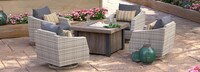 Cannes™ 5 Piece Motion Fire Chat Set - Charcoal Gray