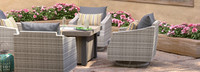 Cannes™ 5 Piece Motion Fire Chat Set - Charcoal Gray