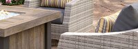 Cannes™ 5 Piece Motion Fire Chat Set - Charcoal Gray