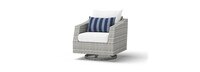 Cannes™ 5 Piece Sunbrella® Outdoor Motion Fire Chat Set - Centered Ink