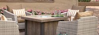 Cannes™ 5 Piece Sunbrella® Outdoor Motion Fire Chat Set - Maxim Beige
