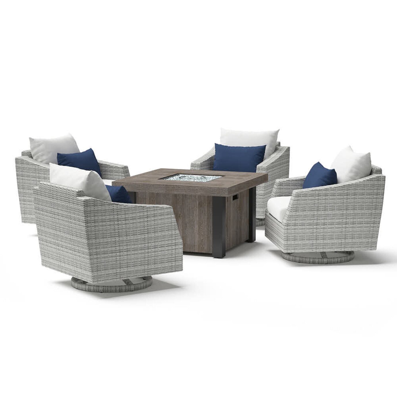 Cannes™ 5 Piece Motion Fire Chat Set