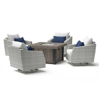 Cannes™ 5 Piece Motion Fire Chat Set