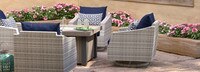 Cannes™ 5 Piece Motion Fire Chat Set - Navy Blue