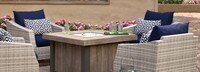 Cannes™ 5 Piece Motion Fire Chat Set - Navy Blue