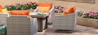 Cannes™ 5 Piece Motion Fire Chat Set - Tikka Orange