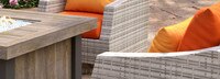 Cannes™ 5 Piece Motion Fire Chat Set - Tikka Orange