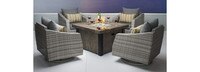 Cannes™ 5 Piece Motion Fire Chat Set - Tikka Orange