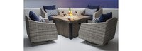 Cannes™ 5 Piece Motion Fire Chat Set - Tikka Orange