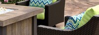 Deco™ 5 Piece Sunbrella® Outdoor Motion Fire Chat Set - Ginkgo Green