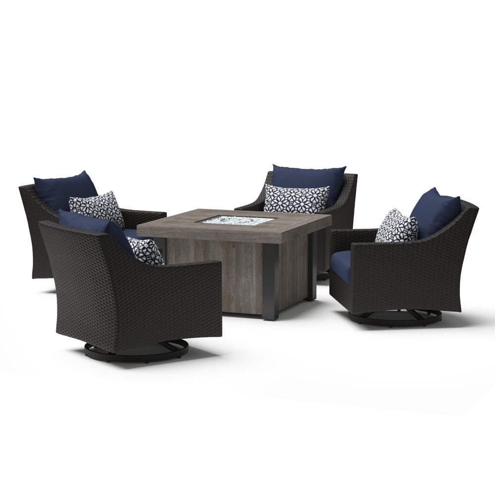 Deco™ 5 Piece Motion Fire Chat Set - Navy Blue