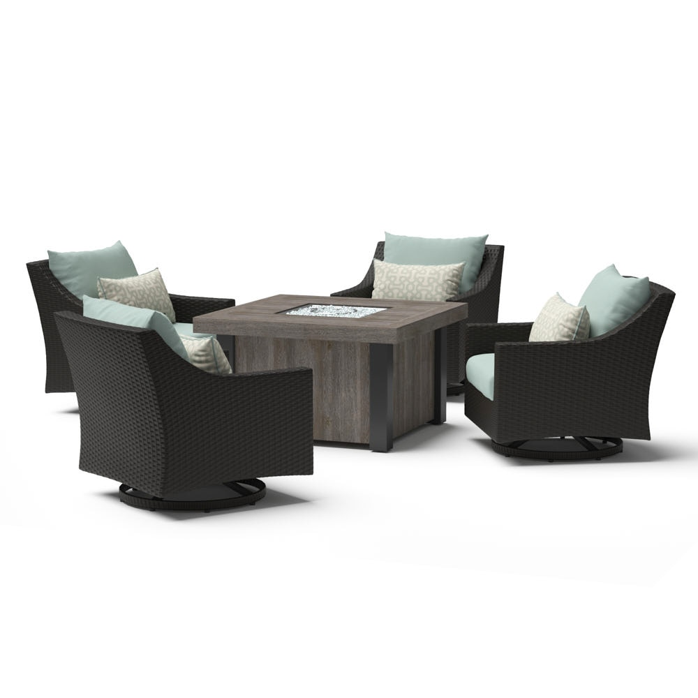 Deco™ 5 Piece Motion Fire Chat Set - Spa Blue