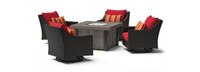 Deco™ 5 Piece Motion Fire Chat Set - Sunset Red