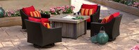 Deco™ 5 Piece Motion Fire Chat Set - Sunset Red