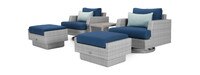 Portofino® Comfort 5 Piece Sunbrella® Outdoor Motion Seating Set - Laguna Blue