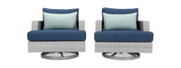 Portofino® Comfort 5 Piece Sunbrella® Outdoor Motion Seating Set - Laguna Blue