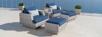 Portofino® Comfort 5 Piece Sunbrella® Outdoor Motion Seating Set - Laguna Blue