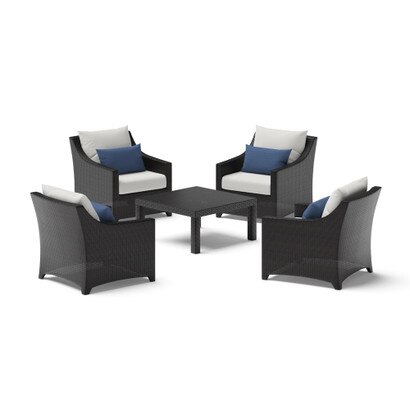 Deco™ 5 Piece Club & Table Chat Set -Bliss Ink