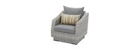 Cannes™ 5 Piece Club & Table Chat Set - Charcoal Gray