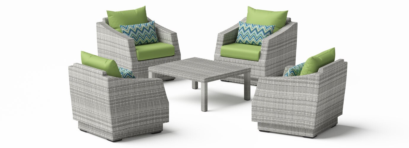 RST Brands Cannes Outdoor Club & Table Chat Set - Thumbnail 3