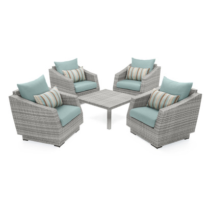 Cannes™ 5 Piece Club & Table Chat Set