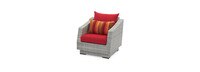 Cannes™ 5 Piece Club & Table Chat Set - Sunset Red