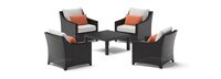 Deco™ 5 Piece Club & Table Chat Set - Cast Coral