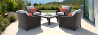 Deco™ 5 Piece Club & Table Chat Set - Cast Coral