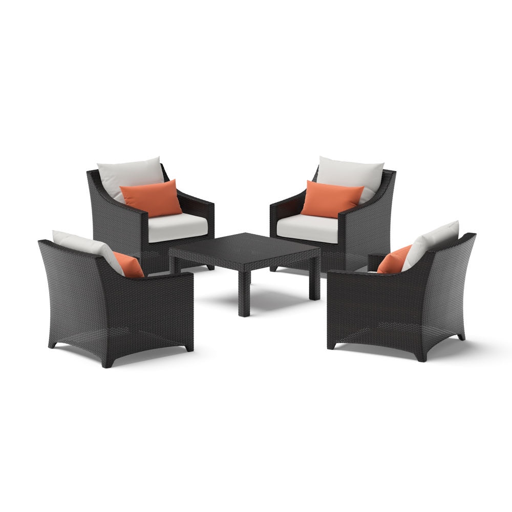 Deco™ 5 Piece Club & Table Chat Set - Cast Coral