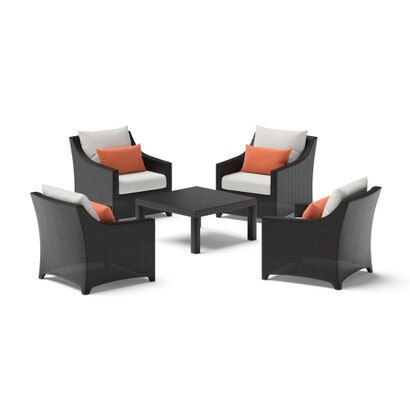 Deco™ 5 Piece Club & Table Chat Set - Cast Coral
