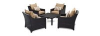 Deco™ 5 Piece Sunbrella® Outdoor Club & Table Chat Set - Maxim Beige