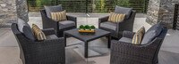 Deco™ 5 Piece Sunbrella® Outdoor Club & Table Chat Set - Maxim Beige