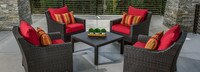 Deco™ 5 Piece Sunbrella® Outdoor Club & Table Chat Set - Maxim Beige
