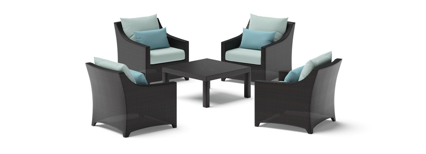 RST Brands Deco Outdoor Club & Table Chat Set - Thumbnail 2