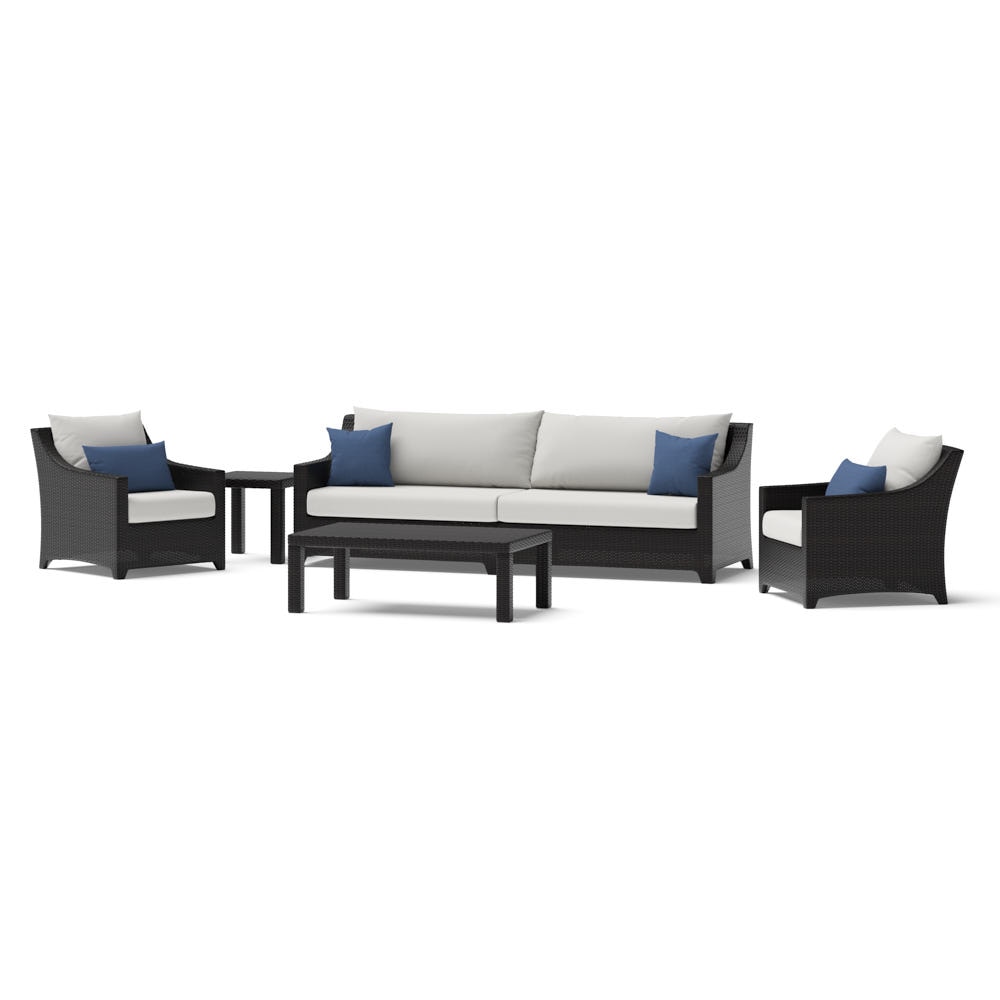 Deco™ 6 Piece Sunbrella® Outdoor Sofa & Club Chair Set - Bliss Ink