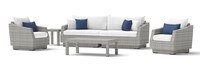 Cannes™ 6 Piece Sunbrella® Outdoor Sofa & Club Chair Set - Bliss Ink