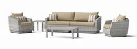 Cannes™ 6 Piece Sunbrella® Outdoor Sofa & Club Chair Set - Maxim Beige